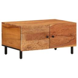 Berkfield Home Coffee Table 80x50x40 cm Solid Wood Acacia in Brown - Size: 80 x 50 x 40 cm - thumbnail 1