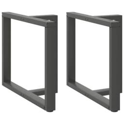Berkfield Home Dining Table Legs T-Shaped¬†2 pcs Anthracite 100x35x(72-73) cm Steel in Dark Grey - thumbnail 2