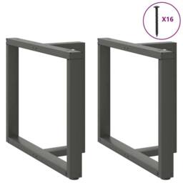 Berkfield Home Dining Table Legs T-Shaped¬†2 pcs Anthracite 100x35x(72-73) cm Steel in Dark Grey - thumbnail 5