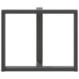 Berkfield Home Dining Table Legs T-Shaped¬†2 pcs Anthracite 100x35x(72-73) cm Steel in Dark Grey - thumbnail 6