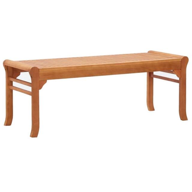 Berkfield Home 2-Seater Garden Bench 120 cm Solid Eucalyptus Wood in Brown - image 1