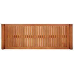 Berkfield Home 2-Seater Garden Bench 120 cm Solid Eucalyptus Wood in Brown - thumbnail 4