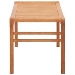Berkfield Home 2-Seater Garden Bench 120 cm Solid Eucalyptus Wood in Brown - thumbnail 3