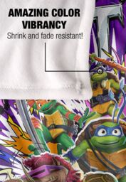 Teenage Mutant Ninja Turtles : Mutant Mayhem Turtle Vs Baddies Silky Touch Super Soft Throw Blanket 152 X 127 cm in White - thumbnail 4