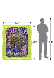Teenage Mutant Ninja Turtles : Mutant Mayhem Turtle Vs Baddies Silky Touch Super Soft Throw Blanket 152 X 127 cm in White - thumbnail 5