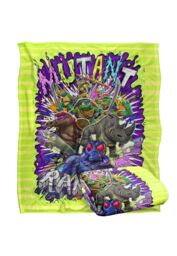 Teenage Mutant Ninja Turtles : Mutant Mayhem Turtle Vs Baddies Silky Touch Super Soft Throw Blanket 152 X 127 cm in White - thumbnail 2