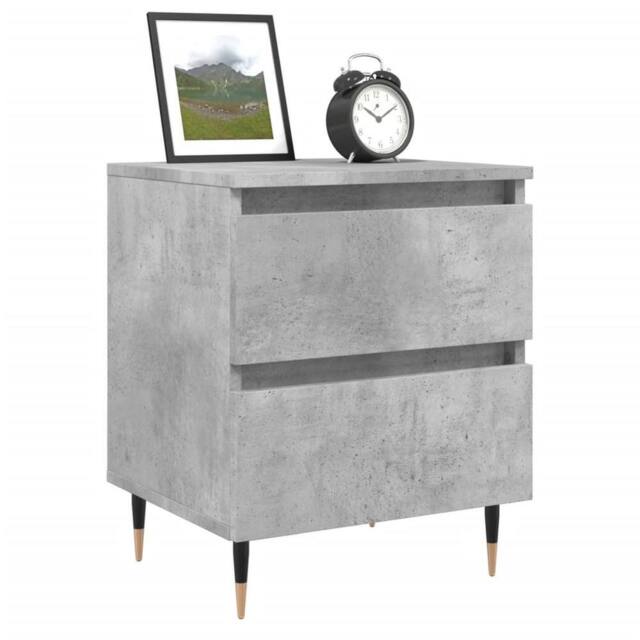 Berkfield Home Elegant Bedside Cabinet Concrete Grey 40x35x50 cm Engineered Wood - Size: 40 x 35 x 50 cm - image 1