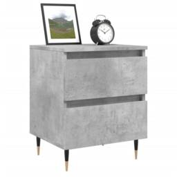 Berkfield Home Elegant Bedside Cabinet Concrete Grey 40x35x50 cm Engineered Wood - Size: 40 x 35 x 50 cm - thumbnail 1
