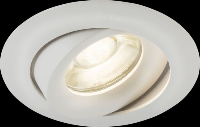 Netlighting Knightsbridge Odina Single Tilt Round Downlight White ODA1TRW - image 1
