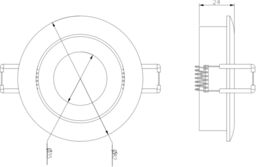 Netlighting Knightsbridge Odina Single Tilt Round Downlight White ODA1TRW - thumbnail 2