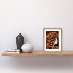 "Artery8 Wall Art Print Kandinsky Inspired Woman Portrait Modern Folk Artwork Framed 9X7 Inch in Beige - Size: W7"" x H9""" - thumbnail 2