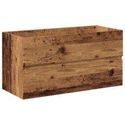 Berkfield Home Sink Cabinet with Built-in Basin Old Wood in Brown - thumbnail 6
