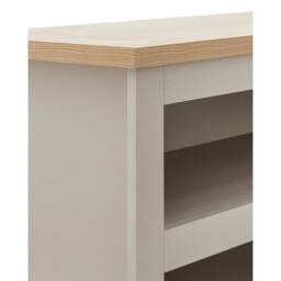 EONLION Shoe Bench Grey Storage Seat Shoe Rack - Size: 100 cm - thumbnail 4