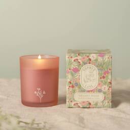 Sophia Lane Velvet Rose Floral Candle - 100g in Light Pink - thumbnail 1