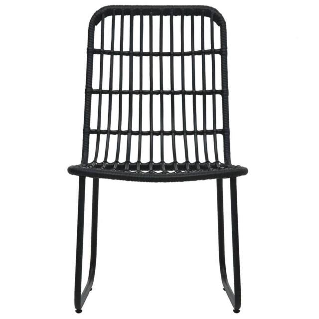 Berkfield Home Sturdy Garden Chairs 2 pcs Poly Rattan Black - image 1