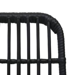 Berkfield Home Sturdy Garden Chairs 2 pcs Poly Rattan Black - thumbnail 6