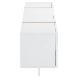 "BTM TV Stand for 85"" TV, Storage Cabinet & Open Shelves, White" - thumbnail 9