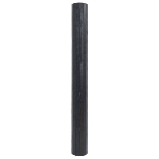 Berkfield Home Rug Rectangular Grey 70x100 cm Bamboo in Dark Grey - Size: Medium - image 1
