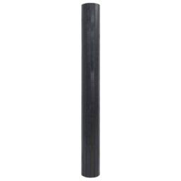 Berkfield Home Rug Rectangular Grey 70x100 cm Bamboo in Dark Grey - Size: Medium - thumbnail 1
