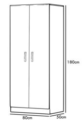 FWStyle Bedroom Furniture Set 3 Piece Matt White - thumbnail 4