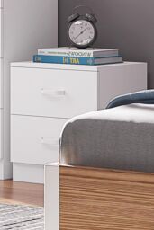 FWStyle Bedroom Furniture Set 3 Piece Matt White - thumbnail 3