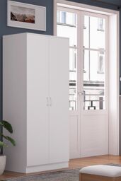 FWStyle Bedroom Furniture Set 3 Piece Matt White - thumbnail 1