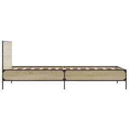Berkfield Home Durable Bed Frame without Mattress Sonoma Oak 90x200 cm in Light Tan - thumbnail 5