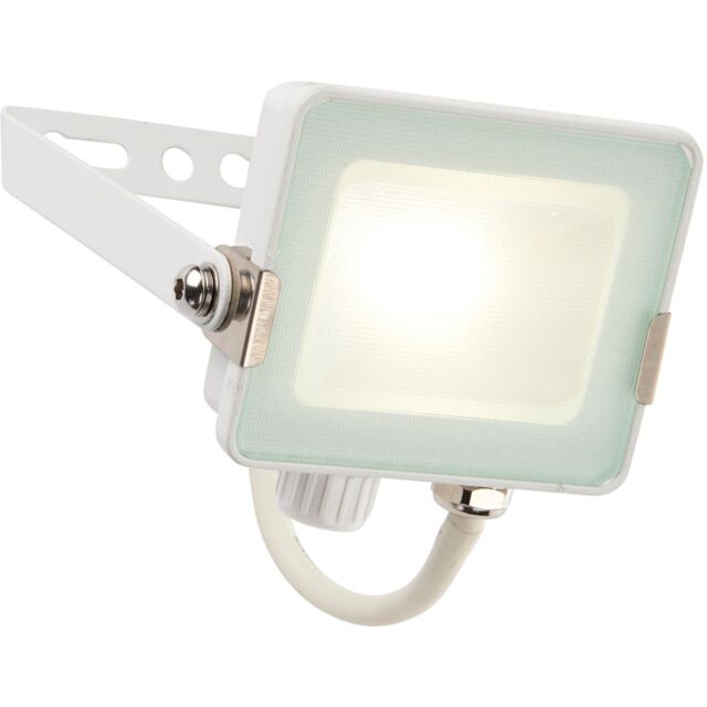 Loops Outdoor IP65 Waterproof Floodlight - 10W Cool White LED - Matt White Aluminium - image 1