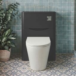 Balterley Bathroom Floor Concealed Cistern Toilet Unit, Dark Grey, 550mm in Grey - thumbnail 9