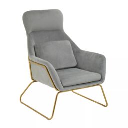 Orsina Stockholm Velvet Armchair in Stone - thumbnail 2