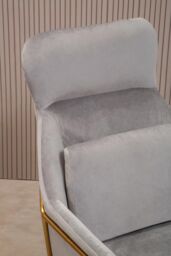 Orsina Stockholm Velvet Armchair in Stone - thumbnail 6
