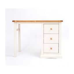 Cabinet Bits Castelli 3 Drawer Desk - Dressing Table Wood Knob in Off-White - thumbnail 1