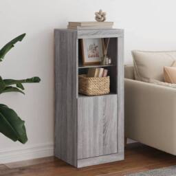 Berkfield Home Sideboard with LED Lights Grey Sonoma 41x37x100 cm - Size: 41 x 37 x 100 cm - thumbnail 2