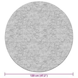 Berkfield Home Rug Washable 120 cm Anthracite Anti Slip in Black - Size: 100 cm diameter - thumbnail 5
