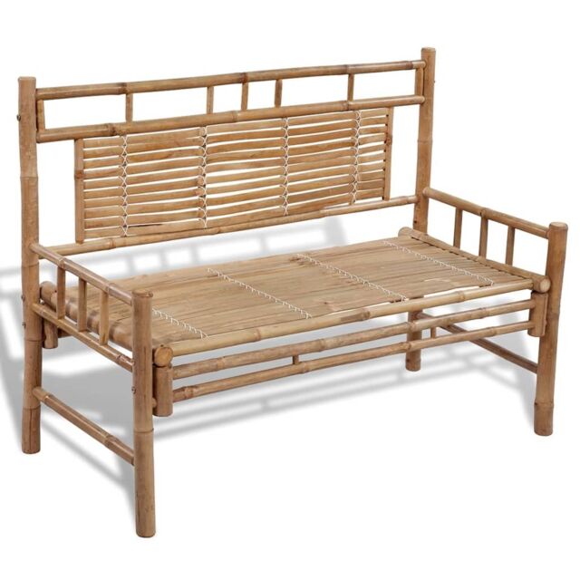 Berkfield Home Garden Bench 120 cm Bamboo in Brown - image 1