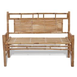 Berkfield Home Garden Bench 120 cm Bamboo in Brown - thumbnail 2