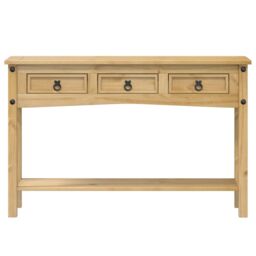 Berkfield Home Console Table Corona 114x34.5x73 cm Solid Wood Pine in Brown - thumbnail 4