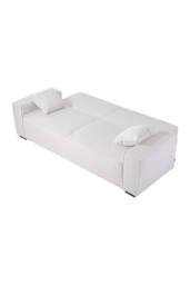 Living and Home Modern Corduroy Upholstered loveseat in White - thumbnail 4