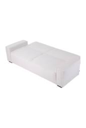 Living and Home Modern Corduroy Upholstered loveseat in White - thumbnail 5