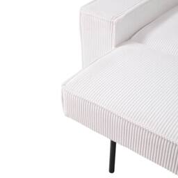 Living and Home Modern Corduroy Upholstered loveseat in White - thumbnail 7