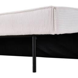 Living and Home Modern Corduroy Upholstered loveseat in White - thumbnail 9