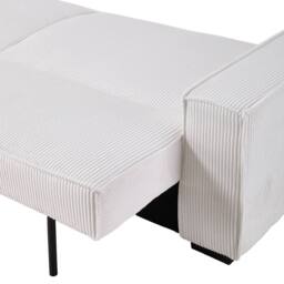 Living and Home Modern Corduroy Upholstered loveseat in White - thumbnail 8
