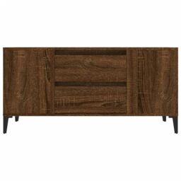 Berkfield Home TV Cabinet Brown Oak 102x44.5x50 cm Engineered Wood - thumbnail 6
