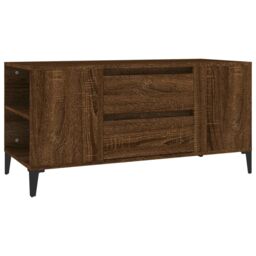 Berkfield Home TV Cabinet Brown Oak 102x44.5x50 cm Engineered Wood - thumbnail 2