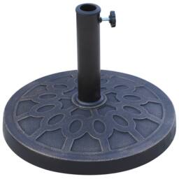OUTSUNNY 13kg Garden Parasol Base Round Resin Umbrella Stand Holder Bronze Tone - thumbnail 2