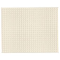 Berkfield Home Weighted Blanket Light Cream 235x290 cm 15 kg Fabric - thumbnail 3