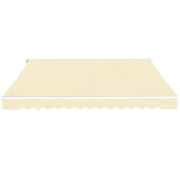 Berkfield Home Durable Folding Awning Manual Operated 400 cm Cream in Beige - thumbnail 3