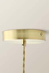 ValueLights Lucrezia Pendant Light with Frilled Glass Lamp Shade in Amber - Size: 9 inches - thumbnail 5