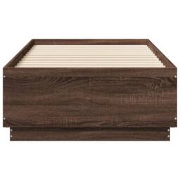 Berkfield Home Bed Frame without Mattress Brown Oak 90x190 cm Single - thumbnail 4