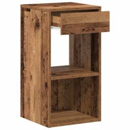 Berkfield Home Durable Bedside Cabinets with Drawer 2 pcs Old Wood 35x34x66.5 cm in Brown - thumbnail 6